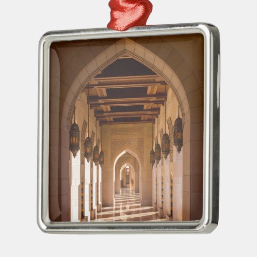 Sultan Qaboos Grand Mosque in Muscat, Oman Metalen Ornament (Links)