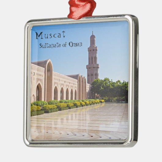 Sultan Qaboos Grand Mosque in Muscat, Oman Metalen Ornament (Links)