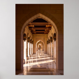Sultan Qaboos Grand Mosque in Muscat, Oman Poster