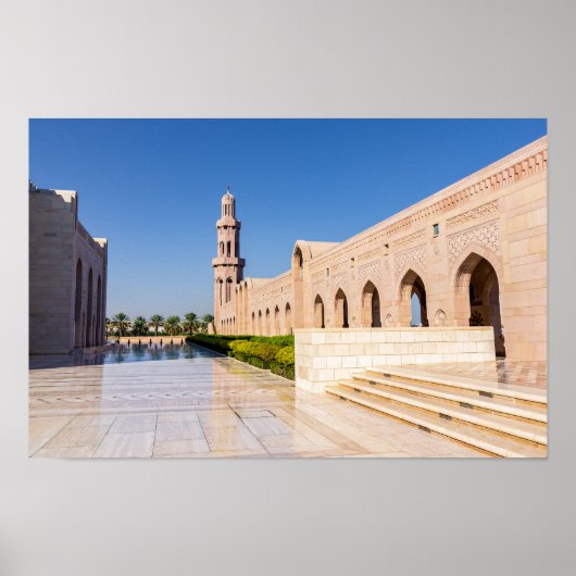 Sultan Qaboos Grand Mosque in Muscat, Oman Poster (Voorkant)