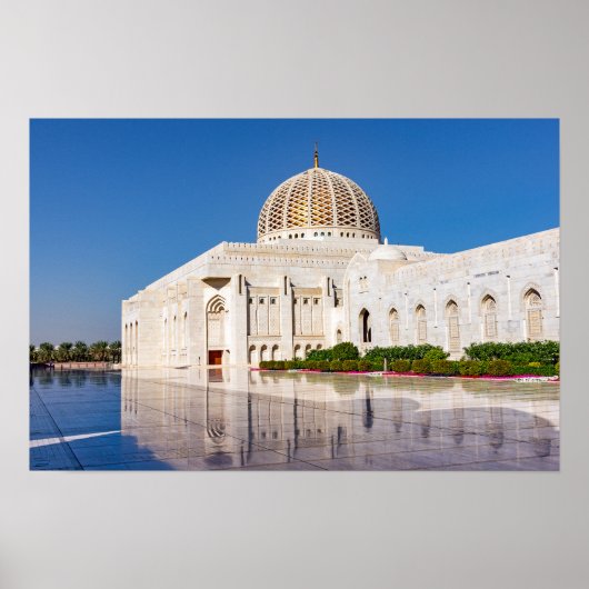Sultan Qaboos Grand Mosque in Muscat, Oman Poster (Voorkant)