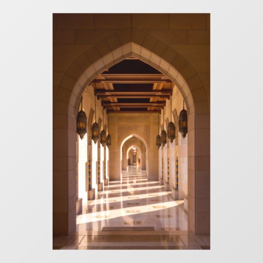 Sultan Qaboos Grand Mosque in Muscat, Oman Raamsticker (Vel)