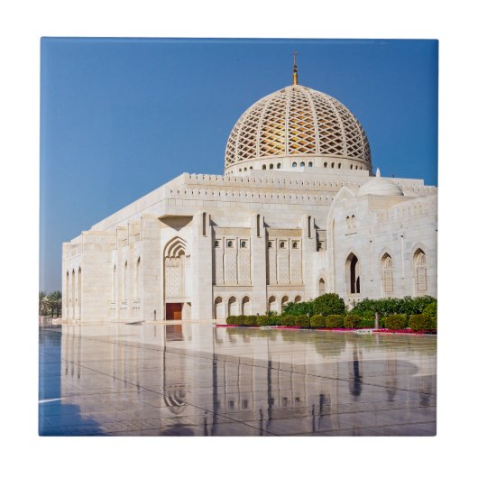 Sultan Qaboos Grand Mosque in Muscat, Oman Tegeltje (Voorkant)