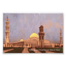 Sultan Qaboos Grand Mosque, Muscat op een Poster