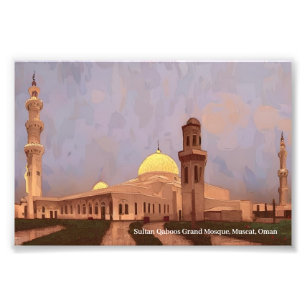 Sultan Qaboos Grand Mosque, Muscat op een Poster