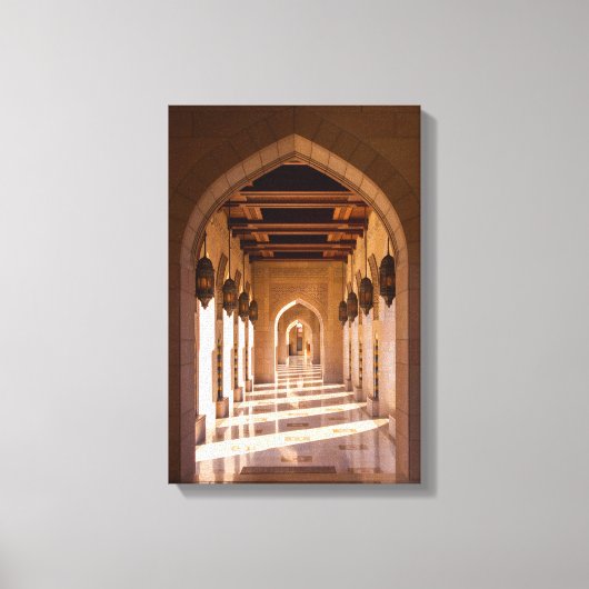 Sultan Qaboos-grootmoskee in Muscat, Oman Canvas Afdruk (Voorkant)