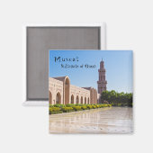 Sultan Qaboos-grootmoskee in Muscat, Oman Magneet (Voorkant / Achterkant)