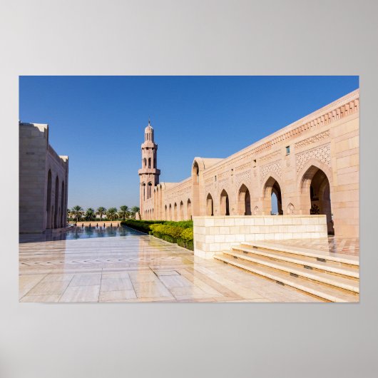 Sultan Qaboos-grootmoskee in Muscat, Oman Poster (Voorkant)