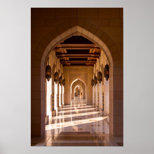 Sultan Qaboos-grootmoskee in Muscat, Oman Poster (Voorkant)