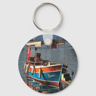 Sultan Taxi Boat Marmaris Nautical Art Sleutelhanger