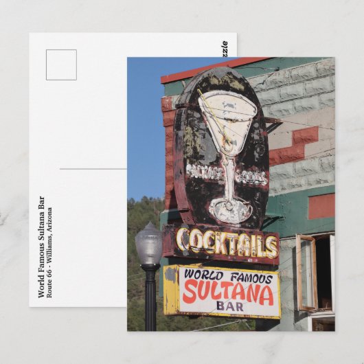 Sultana Bar op Route 66 Briefkaart (Voorkant / Achterkant)