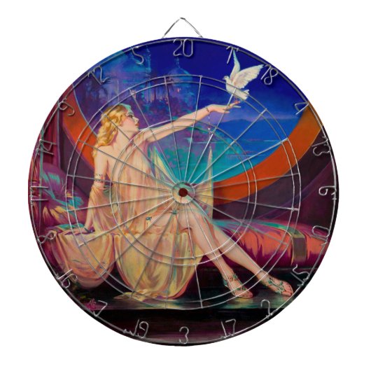 Sultana de Arabische Sultan's Concubine 1925 Dartbord (Voorkant)