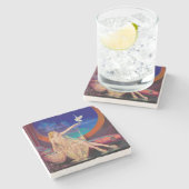 Sultana de Arabische Sultan's Concubine 1925 Stenen Onderzetter (Zijkant)