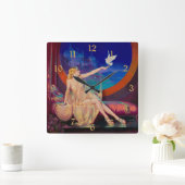 Sultana de Arabische Sultan's Concubine 1925 Vierkante Klok (Huis)