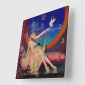 Sultana de Arabische Sultan's Concubine 1925 Vierkante Klok (Hoek)