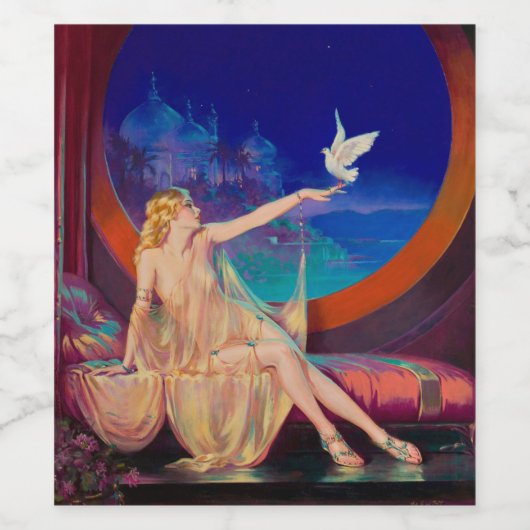 Sultana de Arabische Sultan's Concubine 1925 Wijn Etiket (Enkel label)