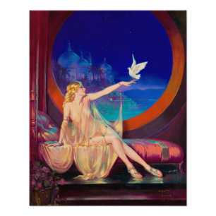 Sultana de concubine van de Arabische sultan 1925 Foto Afdruk