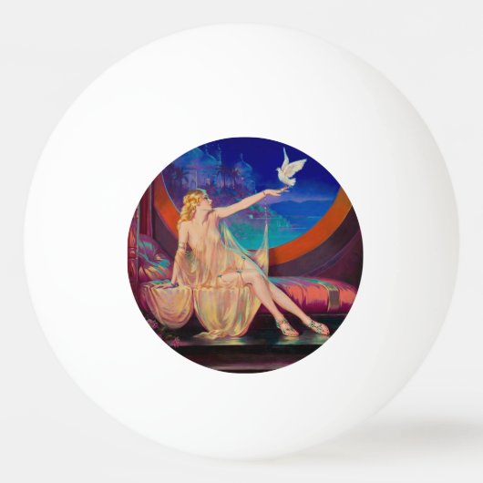 Sultana de concubine van de Arabische sultan 1925 Pingpongbal (Voorkant)