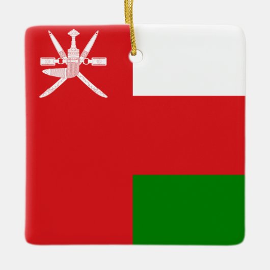 Sultanaat Oman-vlag Keramisch Ornament (Voorkant)
