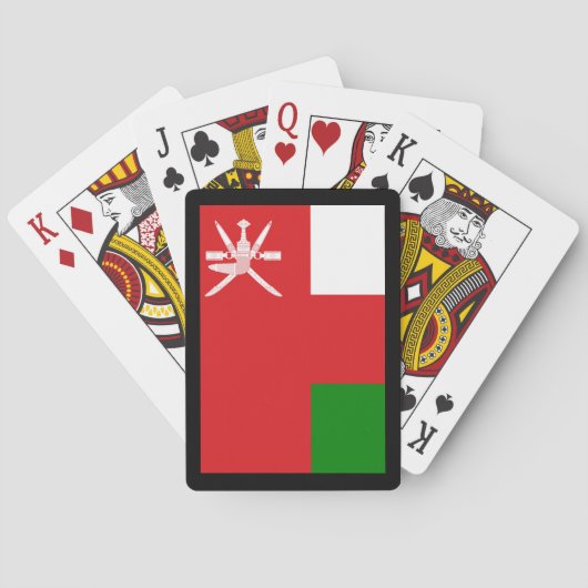 Sultanaat Oman-vlag Pokerkaarten (Achterkant)