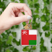 Sultanaat Oman-vlag Sleutelhanger (Hand)