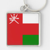 Sultanaat Oman-vlag Sleutelhanger (Voorkant)