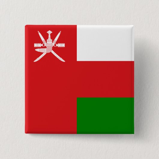 Sultanaat Oman-vlag Vierkante Button 5,1 Cm (Voorkant)