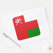 Sultanaat Oman-vlag Vierkante Sticker (Envelop)