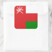Sultanaat Oman-vlag Vierkante Sticker (Tas)
