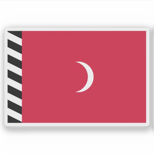 Sultanaat van de vlag van de Malediven (1926-1953) Sticker (Voorkant)