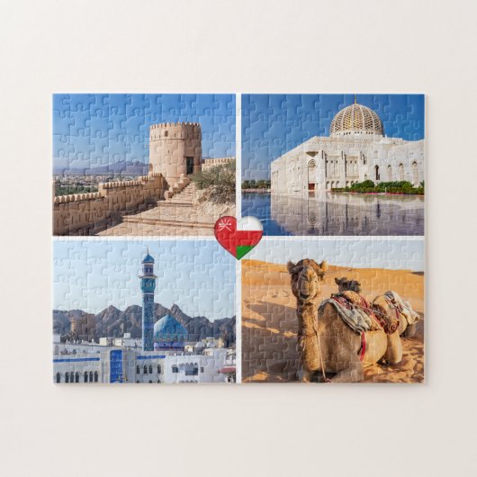 Sultanaat van Oman-landmerken Legpuzzel (Horizontaal)