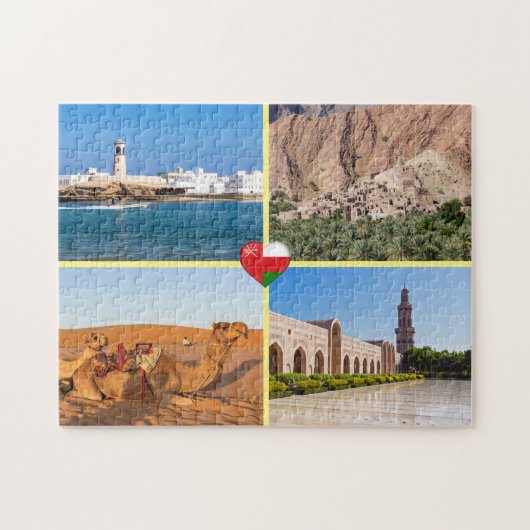 Sultanaat van Oman-landmerken Legpuzzel (Horizontaal)