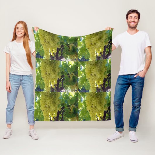 sultaninedruiven op een wijnstok, fleece deken (In situ)