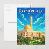 Sultansmoskee van Qaboos Oman Briefkaart (Voorkant / Achterkant)