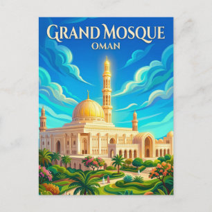 Sultansmoskee van Qaboos Oman Briefkaart