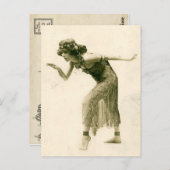 Sultry Flapper Dancer La Sylphe Briefkaart (Voorkant / Achterkant)