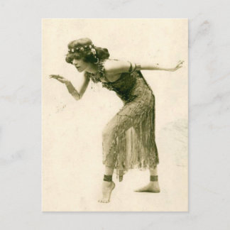 Sultry Flapper Dancer La Sylphe Briefkaart