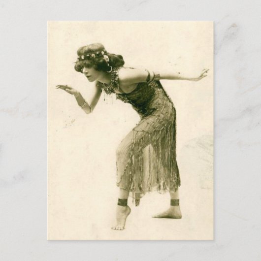 Sultry Flapper Dancer La Sylphe Briefkaart (Voorkant)