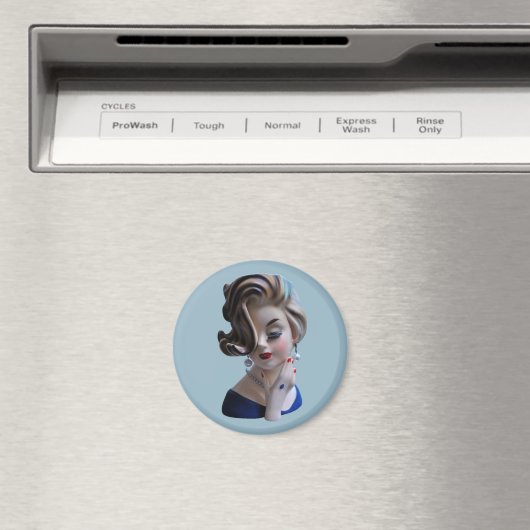 Sultry Lady Diva met manicure Head Vase Magneet (Insitu (Vaatwasser))