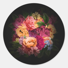 Sultry Nights Floral ID829 Ronde Sticker