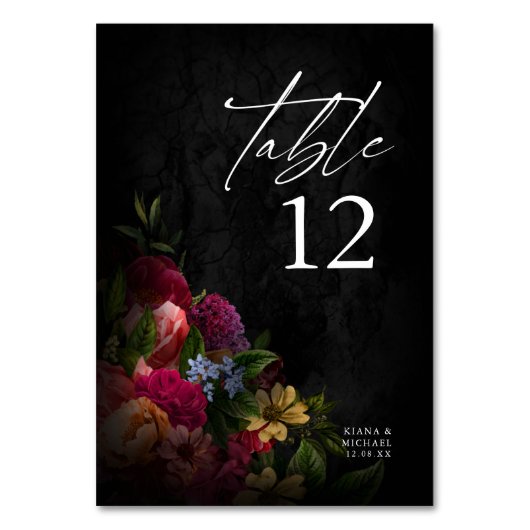 Sultry Nights Floral Wedding Bedankt ID829 (Voorkant)