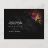 Sultry Nights Floral Wedding Bedankt ID829 Aankondigingskaart (Achterkant)