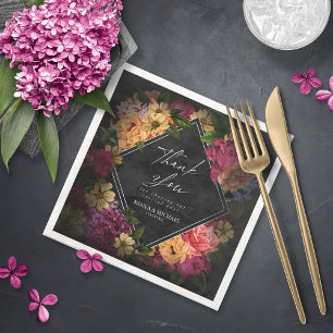 Sultry Nights Floral Wedding Bedankt ID829 Servet