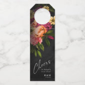 Sultry Nights Floral Wedding Cheers ID829 Flessenhanger (Voorkant)