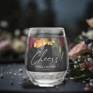 Sultry Nights Floral Wedding Cheers ID829 Wijnglas Zonder Voet