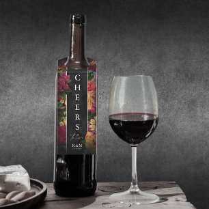 Sultry Nights Floral Wedding Cheers to Love ID829 Flessenhanger