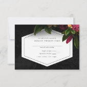 Sultry Nights Floral Wedding ID829 RSVP Kaartje (Voorkant)