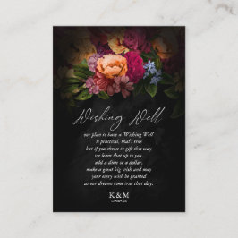 Sultry Nights Floral Wedding Wishing Well V1 ID829 Informatiekaartje