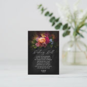 Sultry Nights Floral Wedding Wishing Well V3 ID829 Informatiekaartje (Staand voorkant)