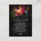 Sultry Nights Floral Wedding Wishing Well V3 ID829 Informatiekaartje (Voorkant)